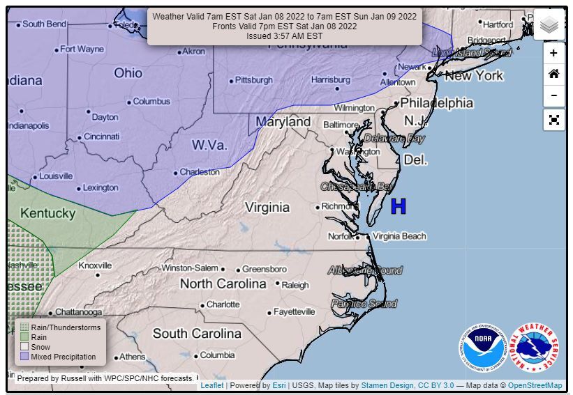 Surface weather map